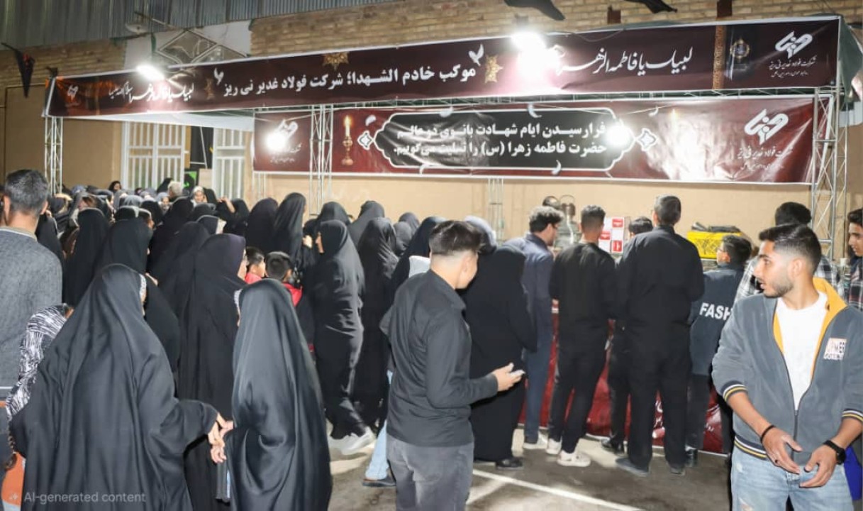حضور شرکت فولاد غدیر نی‌ریز در آیین تشییع پیکر مطهر شهید گمنام